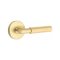Emtek Select, T-Bar, Faceted Lever, Disk Rosette, Passage, Satin Brass (US4) Finish
