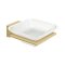 Deltana 55D Bath Series, Frosted Glass Soap Dish Satin Brass (US4) Finished
