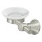 Deltana 88 Bath Series, Frosted Glass Soap Dish Satin Nickel (US15) Finished