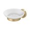 Deltana BBS Bath Series Solid Brass, Frosted Glass Soap Dish Satin Brass (US4) Finished