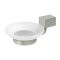 Deltana Zinc-Aluminum Frosted Glass Soap Dish Satin Nickel (US15) Finished