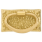 Emtek 86041 Hammered Oval Pull- Polished Brass