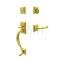 Emtek Franklin Brass Tubular Entry Set with Merrimack Lever in Satin Brass