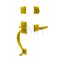 Emtek 4413M Franklin Entry Set with Milano Brass Lever (US7)