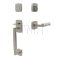 Emtek 4715LSTR Tubular Entry Set in Polished Nickel-Lifetime Finish (US14)