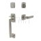 Emtek 4715SPN Tubular Entry Set in Polished Nickel-Lifetime Finish (US14)