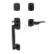 Emtek 4715TRT Entry Set in Flat Black Finish (US19)