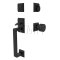 Emtek 4716BN Entry Set in Flat Black Finish (US19)