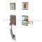 EMTEK Ares Entry Lock with Aston Lever, Satin Nickel US15 Finish
