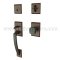 EMTEK Ares Entry Lock with Freestone Lever, USB10B Finish