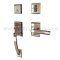 EMTEK Ares Entry Lock with L-Square Faceted Lever, Polished Nickel US14 Finish