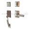 EMTEK Ares Entry Lock with L-Square Knurled Lever, Polished Nickel US14 Finish