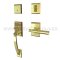 EMTEK Ares Entry Lock with Myles Lever, Satin Brass US4 Finish