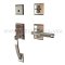 EMTEK Ares Entry Lock with T-Bar Knurled Lever, Polished Nickel US14 Finish
