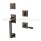 EMTEK Baden Entry Lock with Basel Lever, USB10B Finish