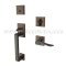 EMTEK Baden Entry Lock with Luzern Lever, USB10B Finish