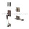 EMTEK Baden Entry Lock with T-Bar Faceted Lever,  Polished Chrome US26 Finish