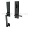 EMTEK Davos Entry Lock with Helios Lever, Flat Black US19 Finish