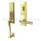 EMTEK Davos Entry Lock with Myles Lever, Satin Brass US4 Finish