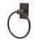 Emtek 2601 Traditional Brass Towel Ring with Arts & Craft Rosette (US10B)