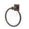 Emtek 2601 Traditional Brass Towel Ring with Brass Quincy Rosette (US10B)