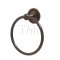 Emtek 2601 Traditional Brass Towel Ring with Brass Rope Rosette (US10B)