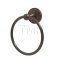 Emtek 2601 Traditional Brass Towel Ring with Lancaster Rosette (US10B)
