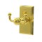 Emtek 2609 Traditional Brass Double Hook with Brass Rectangular Rosette (US3NL)