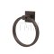 Emtek 2801 Modern Brass Towel Ring with Brass Square Rosette (US10B)