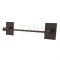 Emtek 28024 Modern Brass Towel with Brass Modern Rectangular Rosette (US10B)