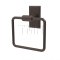 Emtek 2901 Transitional Brass Towel Ring with Brass Rectangular Rosette (US10B)