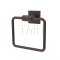 Emtek 2901 Transitional Brass Towel Ring with Brass Square Rosette (US10B)