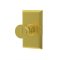 Emtek 2909 Transitional Brass Single Hook with Brass Rectangular Rosette (US4)