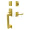 Emtek Hamden Tubular Entry Set Single Cylinder with Wembley Brass Lever (US3)