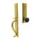Jefferson Door Lock Single Cylinder with Ebony Porcelain Knob in US3 Finish