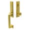 Wilshire Single Cylinder Door Locks Set with Providence Brass Knob in Polished Brass