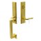 Wilshire Single Cylinder Door Locks Set with Santa Fe Brass Lever in Polished Brass
