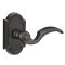 Emtek Napoli Lever, Lost Wax Cast Bronze Handleset, Passage, #11 Rosette, Flat Black Bronze (FB)