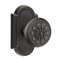 Emtek Petal Knob, Lost Wax Cast Bronze Handleset, Passage, #11 Rosette, Flat Black Bronze (FB)