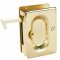 Emtek Pocket Door Lock in Polished Brass Finish