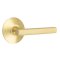 Emtek Freestone Door Handle, Modern Designer Brass, Passage, Modern Rosette, Satin Brass (US4) Finish