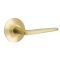 Emtek Hermes Door Handle, Modern Classic Brass, Passage, Modern Rosette, Satin Brass (US4) Finish