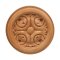 Hafele Wooden Onlay, Acanthus Collection, Ø 2-7/8", Cherry finish