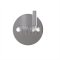 Ives Tubular Wall Hook for Wardrobe in Satin Chrome Finish