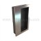 Ives Cabinet Pull, Decorative Rectangle in Satin Chrome Finish (US26D)