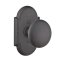 Emtek Jamestown Wrought Steel Knobset, Passage with #1 Rosette in Flat Black Steel (FBS) Finish