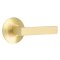 Emtek Dumont Door Handle, Modern Designer Brass, Passage, Modern Rosette, Satin Brass (US4) Finish
