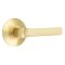 Emtek Spencer Door Handle, Modern Designer Brass, Passage, Modern Rosette, Satin Brass (US4) Finish
