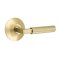 Emtek Hercules Door Handle, Modern Designer Brass, Passage, Modern Rosette, Satin Brass (US4) Finish