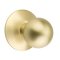 Emtek Orb Door Knob, Modern Classic Brass, Passage, Modern Rosette, Satin Brass (US4) Finish